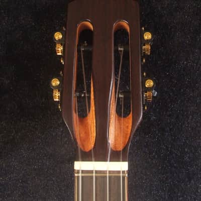 Handmade Gypsy Baritone Ukulele, Solid Spruce & Indian Rosewood, Slotted Head, Soft-bag, Bruce Wei GY19-002 image 7