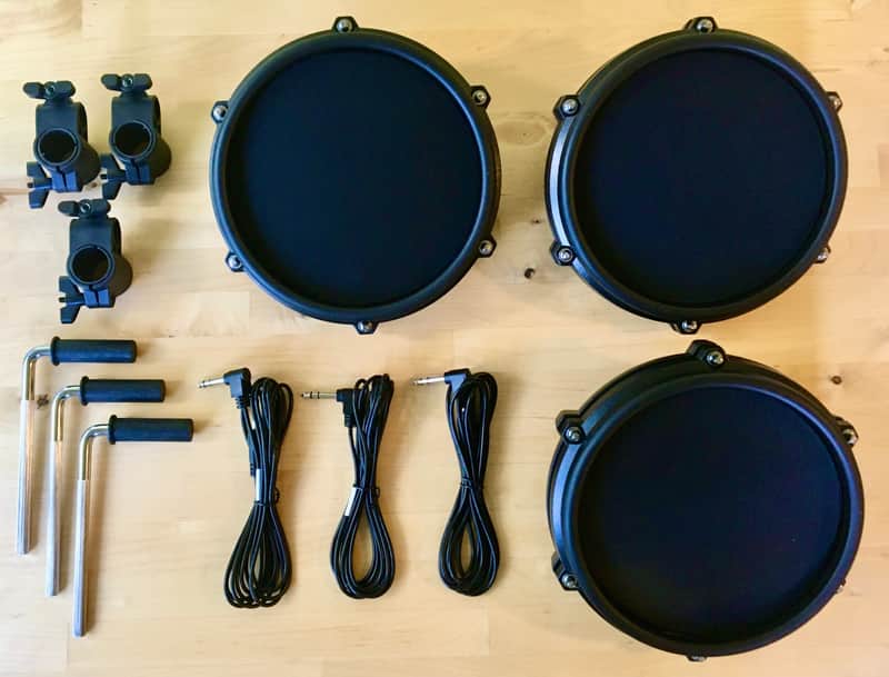 NEW -3 PACK- Alesis Nitro 8 Inch SINGLE-ZONE Mesh Tom Pad Expansion- 8" Drum, Clamp, Cable - DMPad image 1
