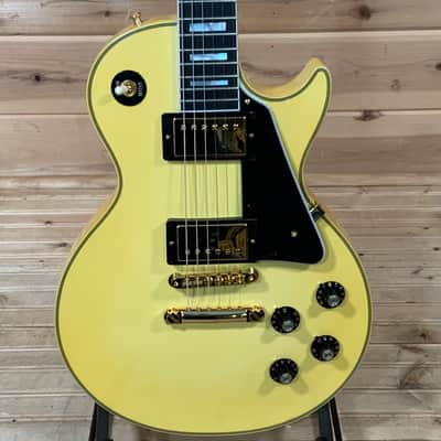 Gibson M2M 68 Les Paul Custom Electric Guitar - Heavy Antique White image 1