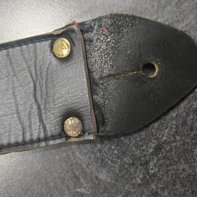 Vintage Original ACE 1960s Jacquard-Woven Pattern Leather Guitar Strap image 8