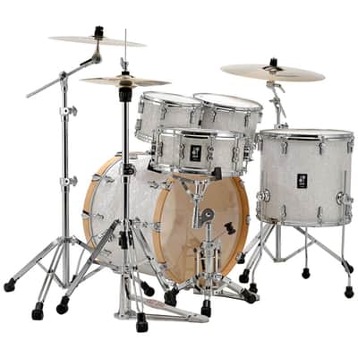 Sonor AQ2 Maple Stage 22x17 / 16x15 / 12x8 / 10x7 / 14x6" 5pc Shell Pack 2018 - Present - White Marine Pearl image 3