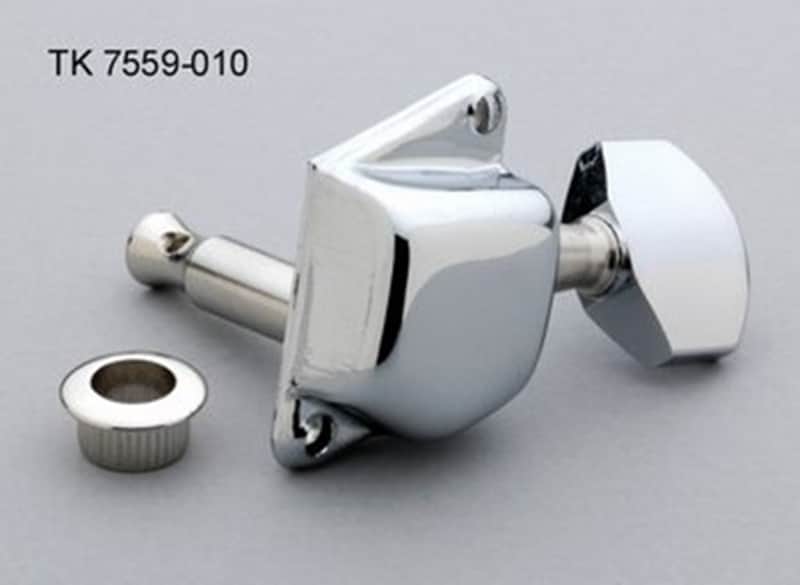 6-In-Line Tuning Keys, Diagonal Mounting Holes - CHROME image 1