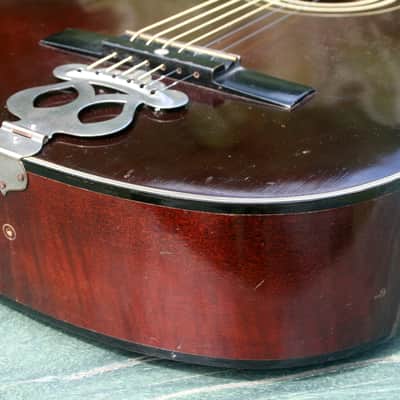 Yamaha Nippon Gakki Dynamic Guitar No.10B Red Label 1961 Maroon+Original Semi Hrad Case image 19