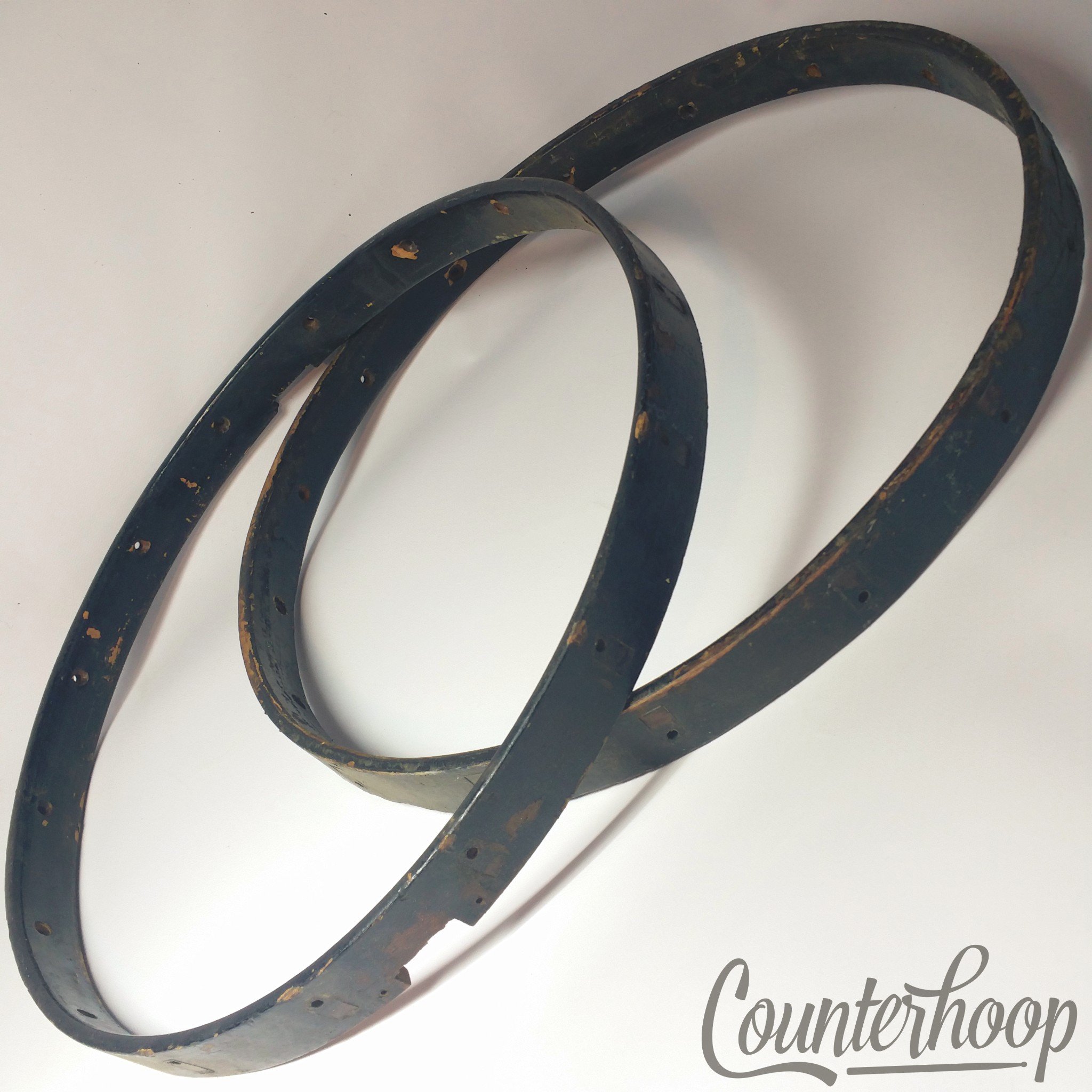 Duplex 14 5/8"16-Hole Maple Wood Hoops Snare Drum Set Vintage 10s Early American — main photograph
