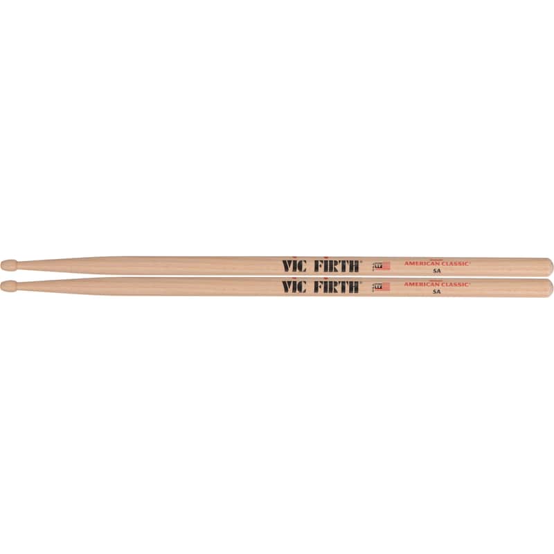 Vic Firth American Classic Hickory 5A Wood Tip Drumsticks image 1