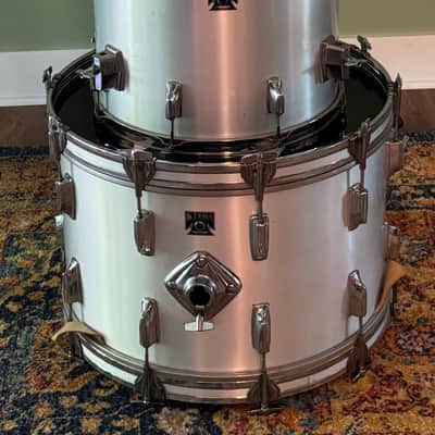 Tama Imperialstar 70's 80's Drum Set 4 Piece Silver Wrap Made in Japan image 3