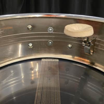 Pearl Stewart Copeland Chrome over brass model B4214 10 lug snare drum 1970s - Chrome image 12