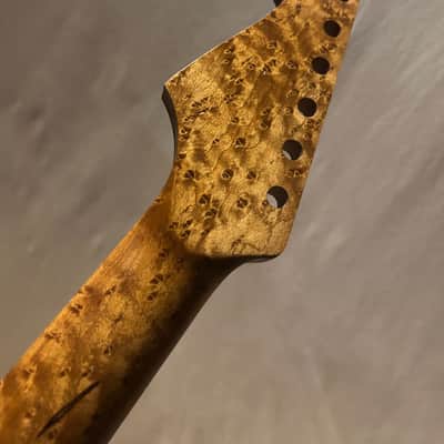 Super Rare Roasted Birdseye Strat Guitar Neck Fits Fender & Warmoth image 12