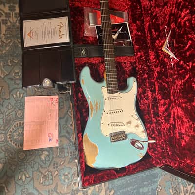 FENDER CUSTOM SHOP 1964 STRATOCASTER HEAVY RELIC – DAPHNE BLUE image 12