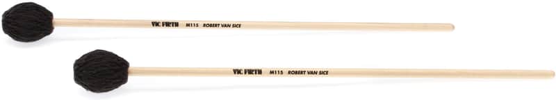 Vic Firth Robert van Sice Marimba Mallets - Medium Hard (5-pack) Bundle image 1