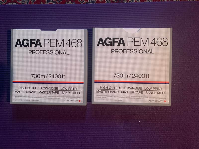 2x AGFA PEM 468 1 inch tapes image 1