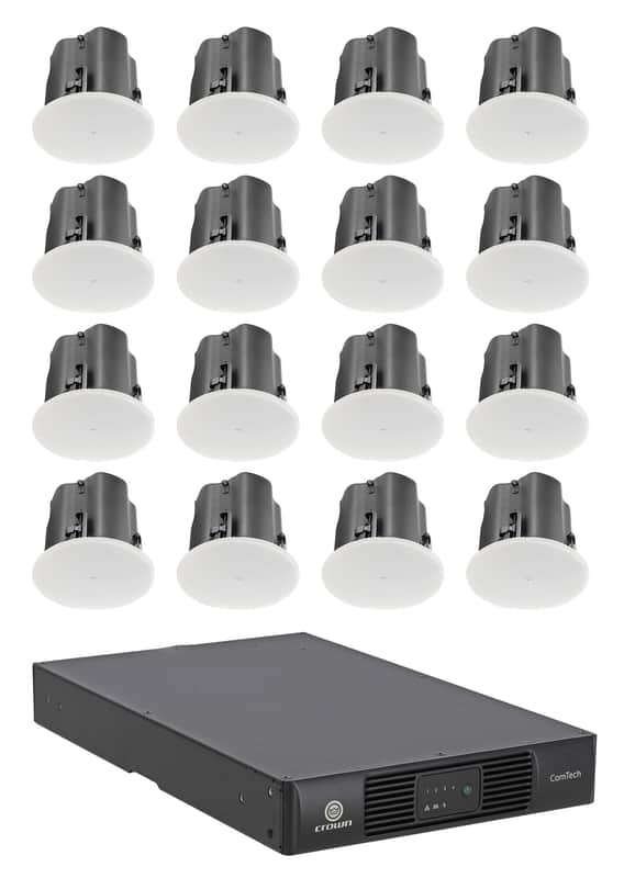 (16) JBL Control 416C/T 6.5" Commercial 70v Ceiling Speakers+Crown Amplifier image 1