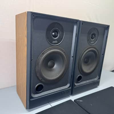 Polk Audio S4 Bookshelf Speakers HiFi Stereo Vintage Home Audio Black Left Right image 2