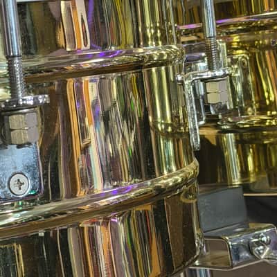 Latin Percussion LP 13” & 14” Matador Brass Timbale Set w/Stand image 10