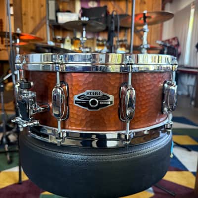 Tama Hand Hammered Copper Snare Drum 14x5.5 MIJ Japan Serial #00060 All Original image 1