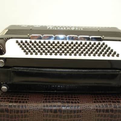Philharmonic Piano Accordion, Black w/ Case & Straps image 16