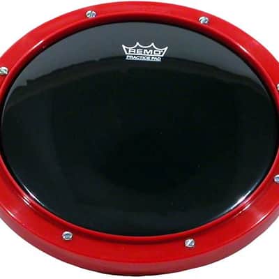 Remo RT001058 10 inch Red Practice Pad Ebony Ambassador image 1