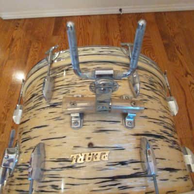 Pearl Vintage President 14 x 22 Bass Drum White Tiger Eye Finish All Original Japan Made! image 11