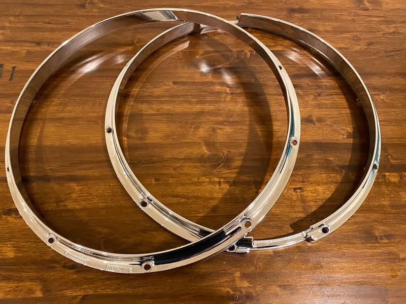 Ludwig 14" Twin Channel Die Cast 10-Lug Snare Drum Hoops (Pair) image 1