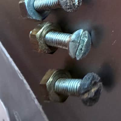 Hagstrom Kent Switch guard flat-head screws with nuts [complete vintage set of 8] 1962-1969 image 3