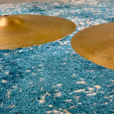PAPER THIN 14” 1950s Small Stamp Zildjian A VINTAGE Hihats 688g 870g image 9