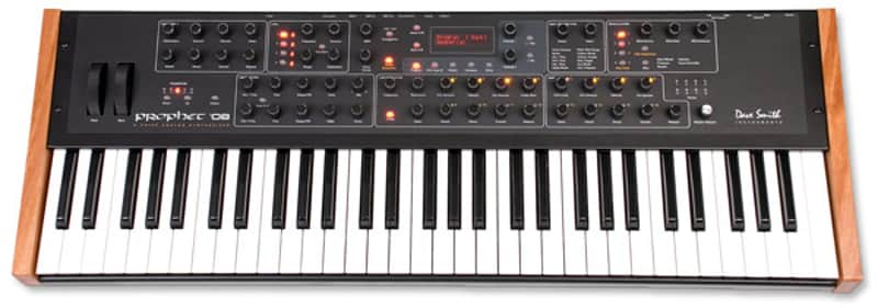 Dave Smith Instruments Prophet 08 PE 61-Key 8-Voice Polyphonic Synthesizer 2009 - 2015 - Black with Wood Sides image 1