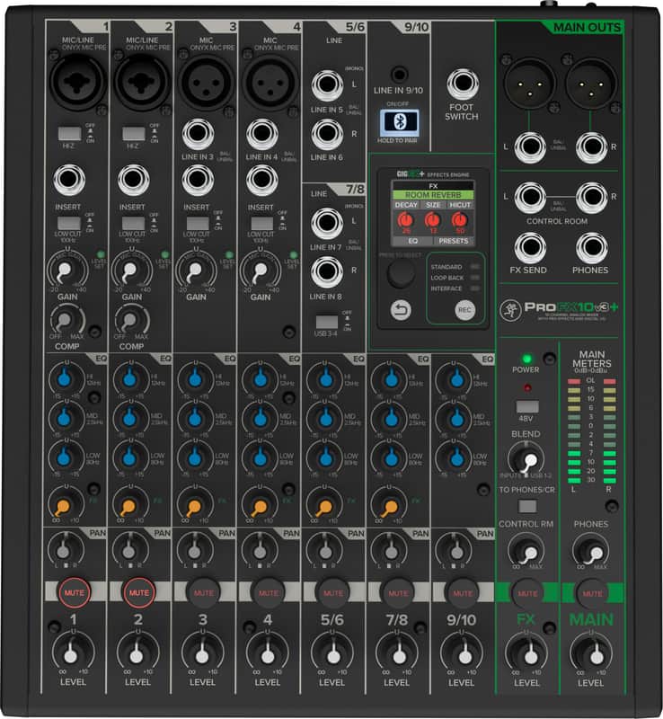 Mackie ProFX10v3+10-Channel Analog Mixer W/FX, USB & Bluetooth image 1