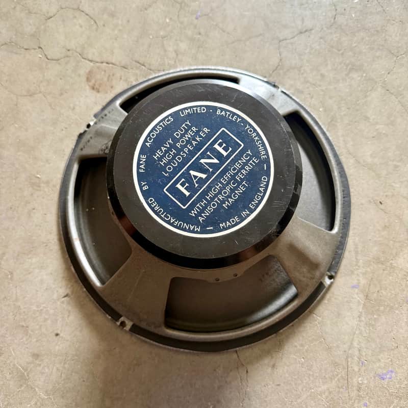 Fane 12” 16 ohm guitar speaker c 1960’s - Blue label Vox Hiwatt Orange original vintage UK England image 1