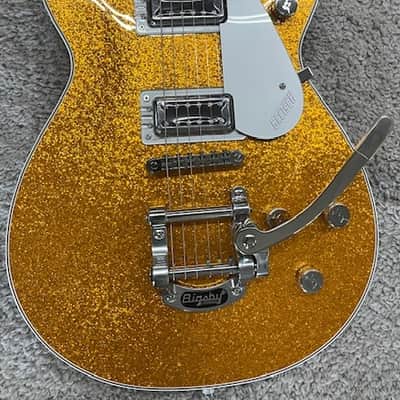 Mint Gretsch G5230T Electromatic Sparkle Jet FT Single-Cut with Bigsby, Gold Sparkle image 8