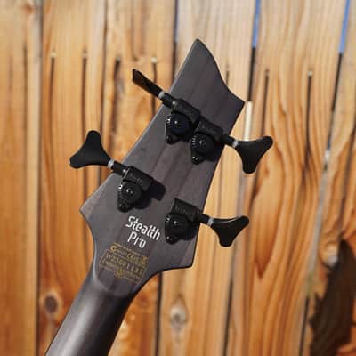 Schecter DIAMOND SERIES Stiletto-4 Stealth Pro- Satin Black Left Handed 4-String Electric Bass Guitar image 8