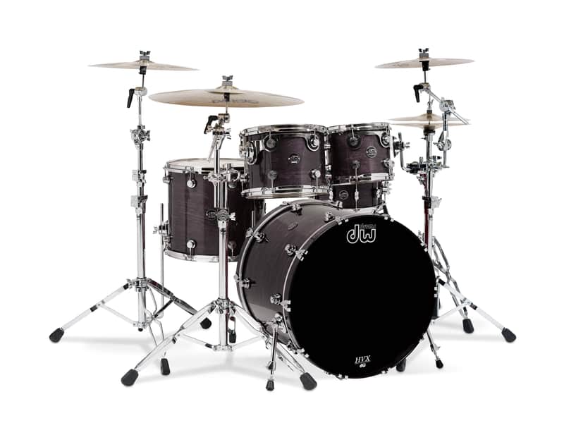 DW Performance Series 4-Piece Lacquer Drum Shell Pack (Ebony Stain) image 1