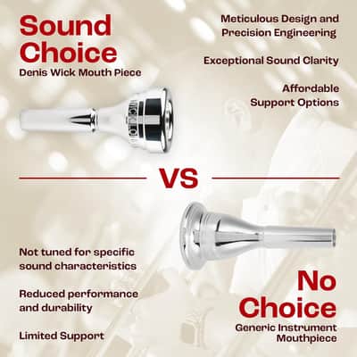 Denis Wick Classic Tenor Horn Mouthpiece Silver Plated, 5883-5 - V-Type Design for Focused Tone & Smooth Response - Tenor Horn Mouthpiece Accessories for Clear Articulation - 17.50 x 6.13 x 5.2mm image 5