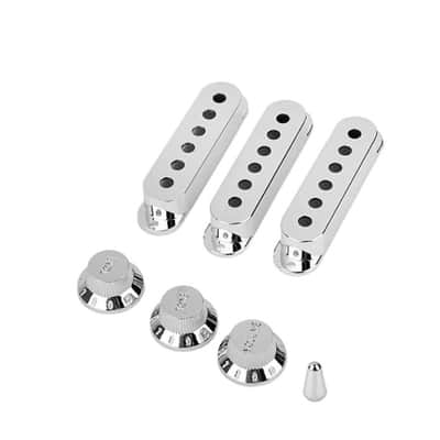 Set of Chrome Silver Pickups Alnico 5 hot wound Pickups Set for Stratocaster with accessories image 5