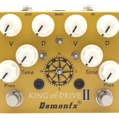 Demonfx KING of DRIVE II V4 Overdrive + Distortion PRO Dual Guitar FX Pedal US SHIP