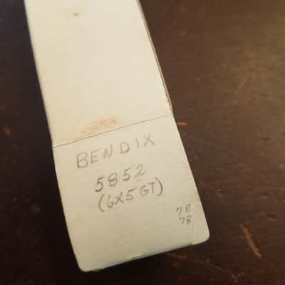 Bendix ONE (1) 5852 tNOS TESTED Vacuum Tube triple mica 6X5GT premium Audio 1938-1961 image 7
