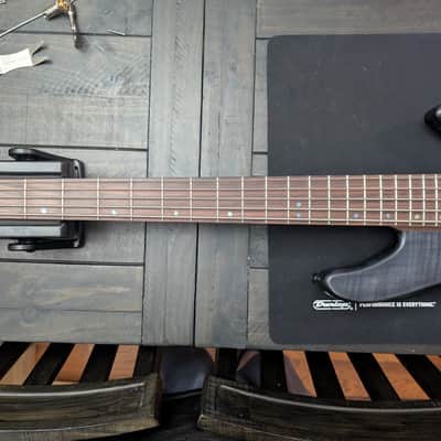 Schecter Charles Berthoud CB-5 Signature - See-Thru Black Satin - 5-String - EMG Active - Excellent image 4