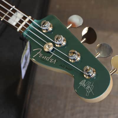 Unplayed! 2017 Fender Adam Clayton Jazz Bass Electric Bass Sherwood Metallic Green + OHSC image 12
