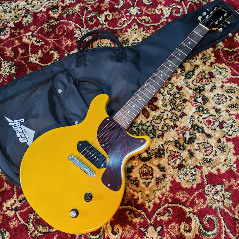 1990's Greco Les Paul Junior Jr Double Cut (EJR) TV Yellow, Made in Japan MIJ image 1