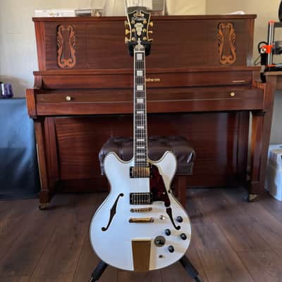 D'Angelico Excel EX-DC Semi-Hollow with Stop-Bar Tailpiece 2010s - White image 2