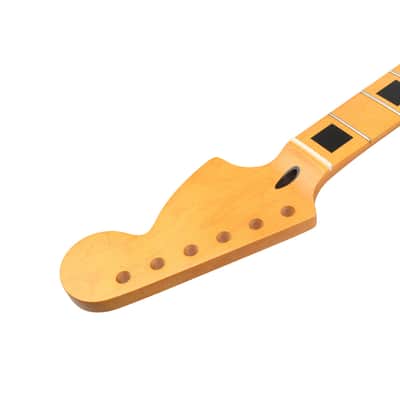 [Light Yellow Matte] 22 Fret Guitar Handle/Fretboard/Neck for ST Style (Large-Headstock, Maple) Peach Wood Tube, price include the import duty for US buyer image 4