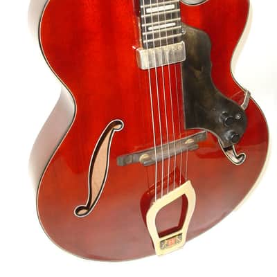 Hagstrom HL550 Hollow-Body Jazz Electric Guitar, Matte Natural Mahogany w/ Case HL-550 image 3