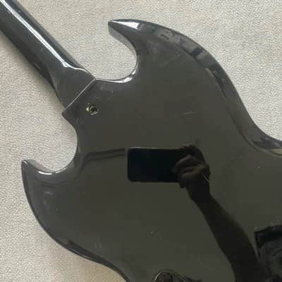 Black Palmer Glossy Black Guitar Basswood Body with Maple Neck, Rosewood Fingerboard image 2