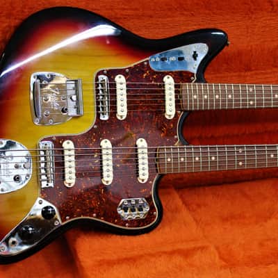 2001 Fender custom shop Masterbuilt doubleneck Jaguar/Bass VI Sunburst image 2