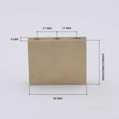 Brass Tremolo System Block – 34mm, 37mm, 42mm Sizes for Electric Guitar Tremolo Bridge image 3