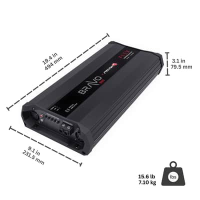 Stetsom BRAVO BASS Flex 8K Automatic Impedance System 0.5 to 1-Ohm Mono Class D Car Audio Amplifier image 4