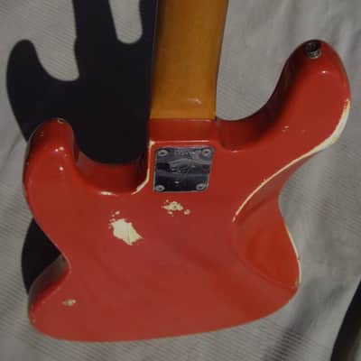 Fender Jazz Bass 1966 - Fiesta Red Matching Headstock image 23