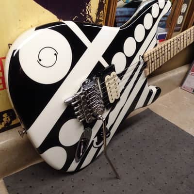 EVH Striped Series "Circles/See Ya" 2014--The OG --Titanium and Brass Hot Rodded- - Gloss Black/White image 16
