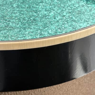 Masterbuilt Gretsch USA Custom Shop GONZALO MADRIGAL  G6129 CS 1957 Jet Turquoise Sparkle Heavy Relic image 13