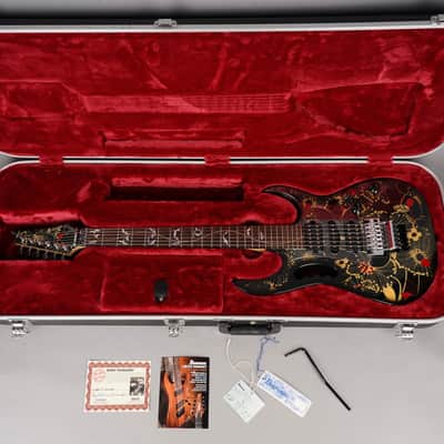 Ibanez JEM77-FP2 Steve Vai Signature - 2016 - Black Floral w/OHSC, Tags image 17