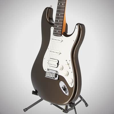 Fender Certified Pre-Owned American Ultra II Stratocaster HSS, Ebony Fingerboard, Texas Tea (R5) (06777) image 4